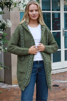 ISABELLA | HARMONY KNIT CARDIGAN OLIVE | Bohemian Love Runway