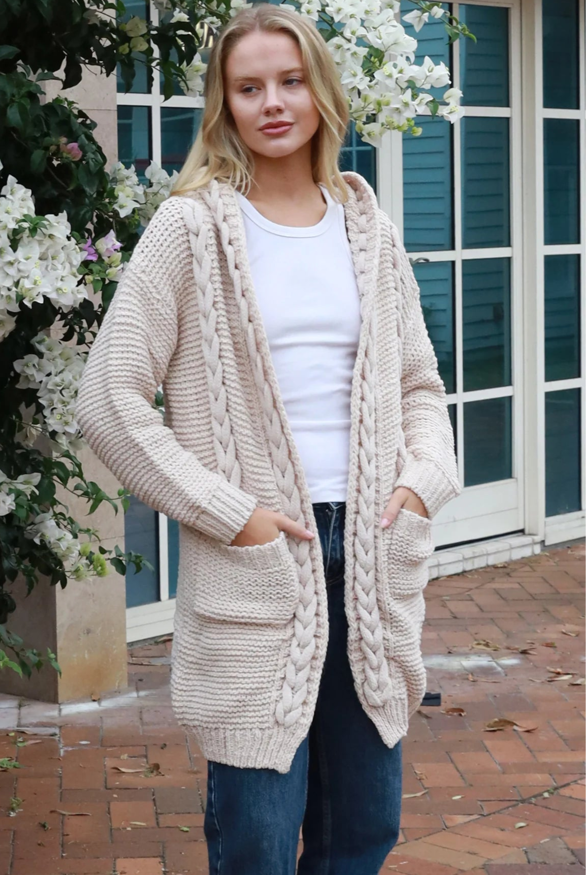 ISABELLA | HARMONY KNIT CARDIGAN BEIGE | Bohemian Love Runway