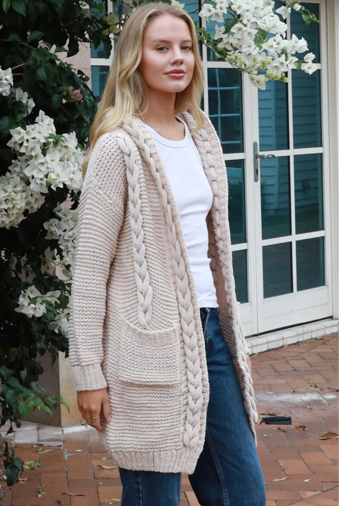 ISABELLA | HARMONY KNIT CARDIGAN BEIGE | Bohemian Love Runway