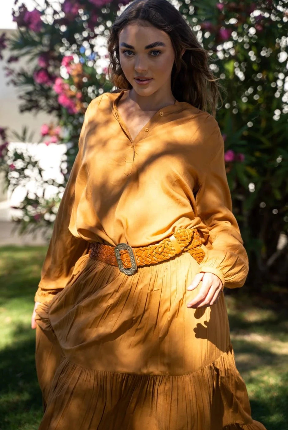 HOUSE OF SKYE | HENDRIX WOVEN LEATHER BELT TAN | Bohemian Love Runway