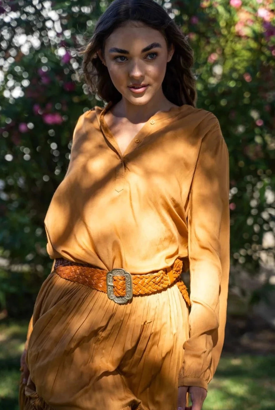 HOUSE OF SKYE | HENDRIX WOVEN LEATHER BELT TAN | Bohemian Love Runway