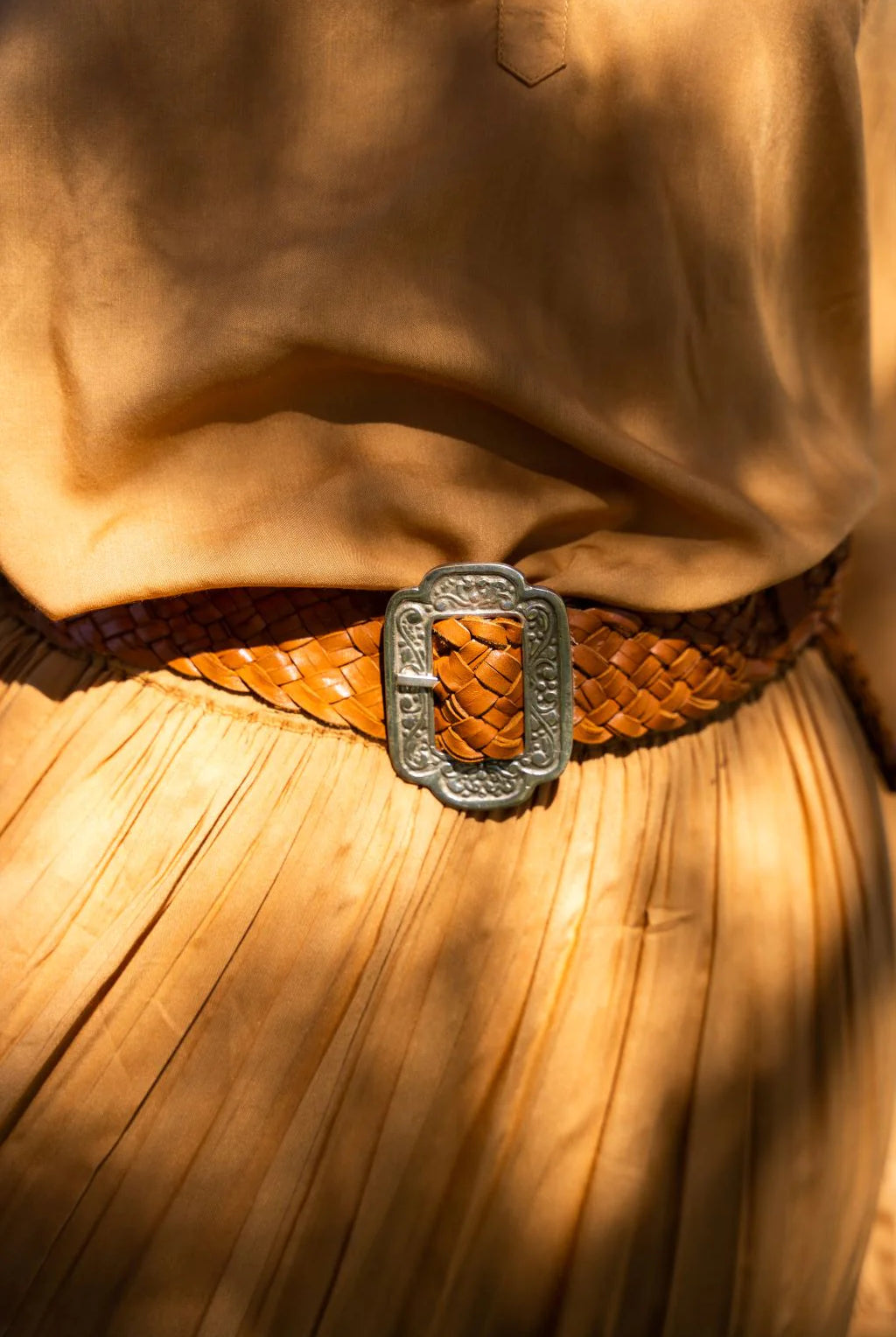 HOUSE OF SKYE | HENDRIX WOVEN LEATHER BELT TAN | Bohemian Love Runway