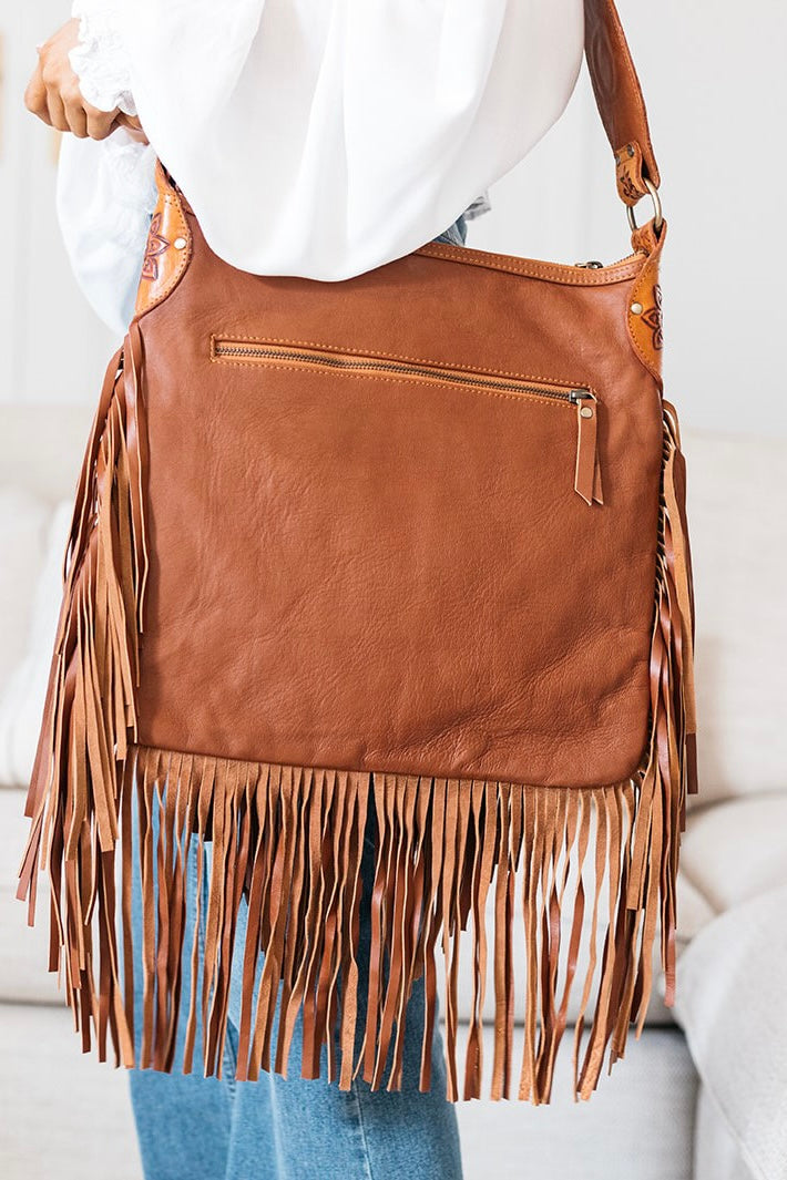 SHOE SHU | HARMONY FRINGE BAG VINTAGE TAN | Bohemian Love Runway