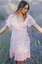 HOUSE OF SKYE | FLORENCE WRAP MINI DRESS ROSETTE | Bohemian Love Runway