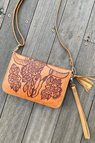 SHOE SHU | BUFFALO ZIP ROUND WALLET BAG VINTAGE BROWN | Bohemian Love Runway