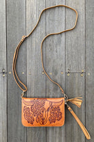 SHOE SHU | BUFFALO ZIP ROUND WALLET BAG VINTAGE BROWN | Bohemian Love Runway