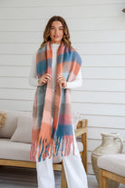 MISS MARLOW | PEACH FLUFFY SCARF | Bohemian Love Runway