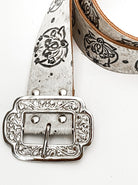 HOUSE OF SKYE | COSMIC LOVE LEATHER BELT VINTAGE WHITE | Bohemian Love Runway