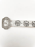 HOUSE OF SKYE | COSMIC LOVE LEATHER BELT VINTAGE WHITE | Bohemian Love Runway