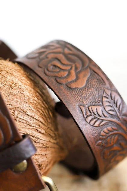 HOBO AND HATCH | ROSA LEATHER BELT VINTAGE BROWN | Bohemian Love Runway