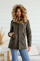 MISS MARLOW | MAYE FUR TRIM ANORAK KHAKI | Bohemian Love Runway