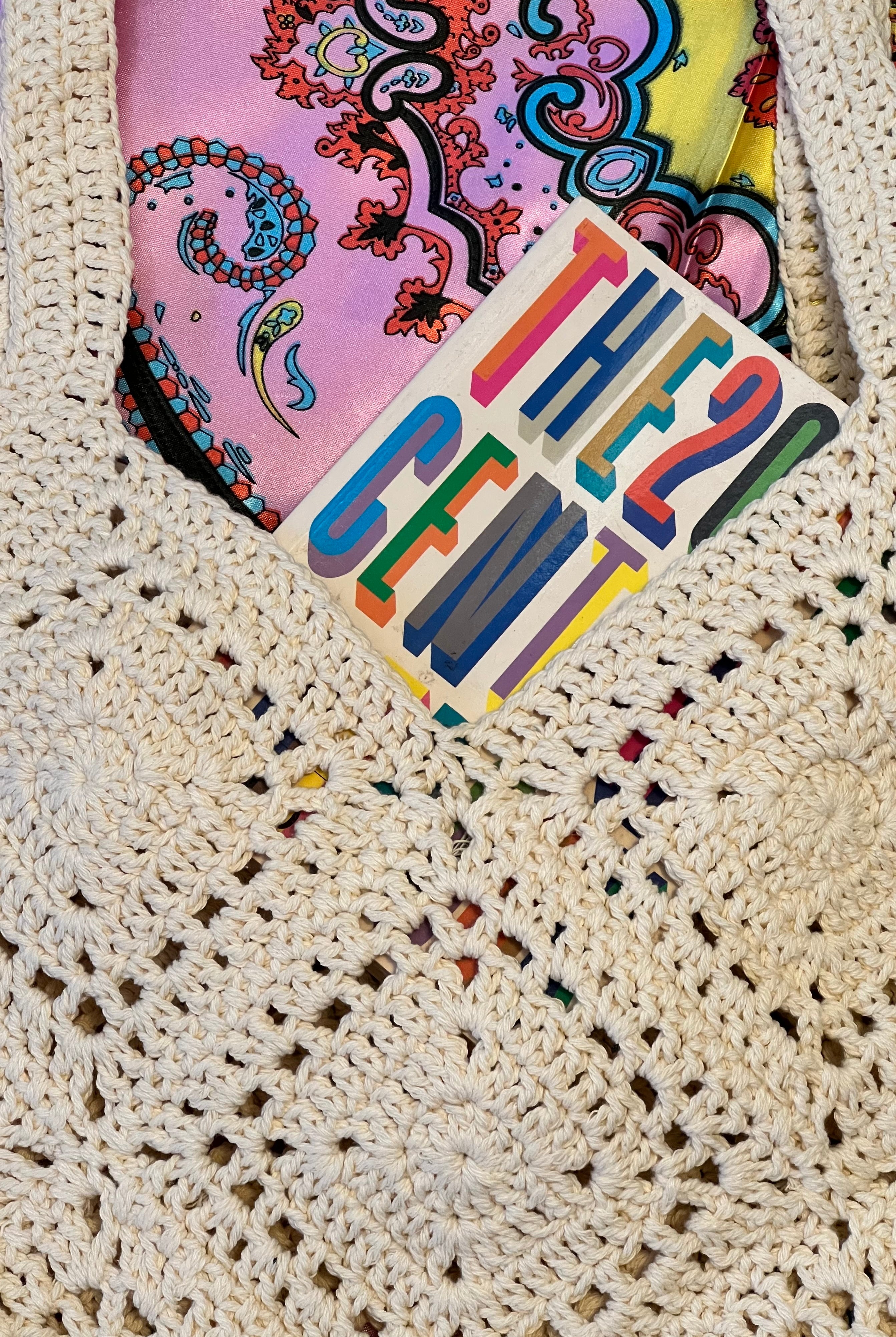 Vanilla crochet shoulder bag with slouchy artisan texture perfect for summer days and boho styling.