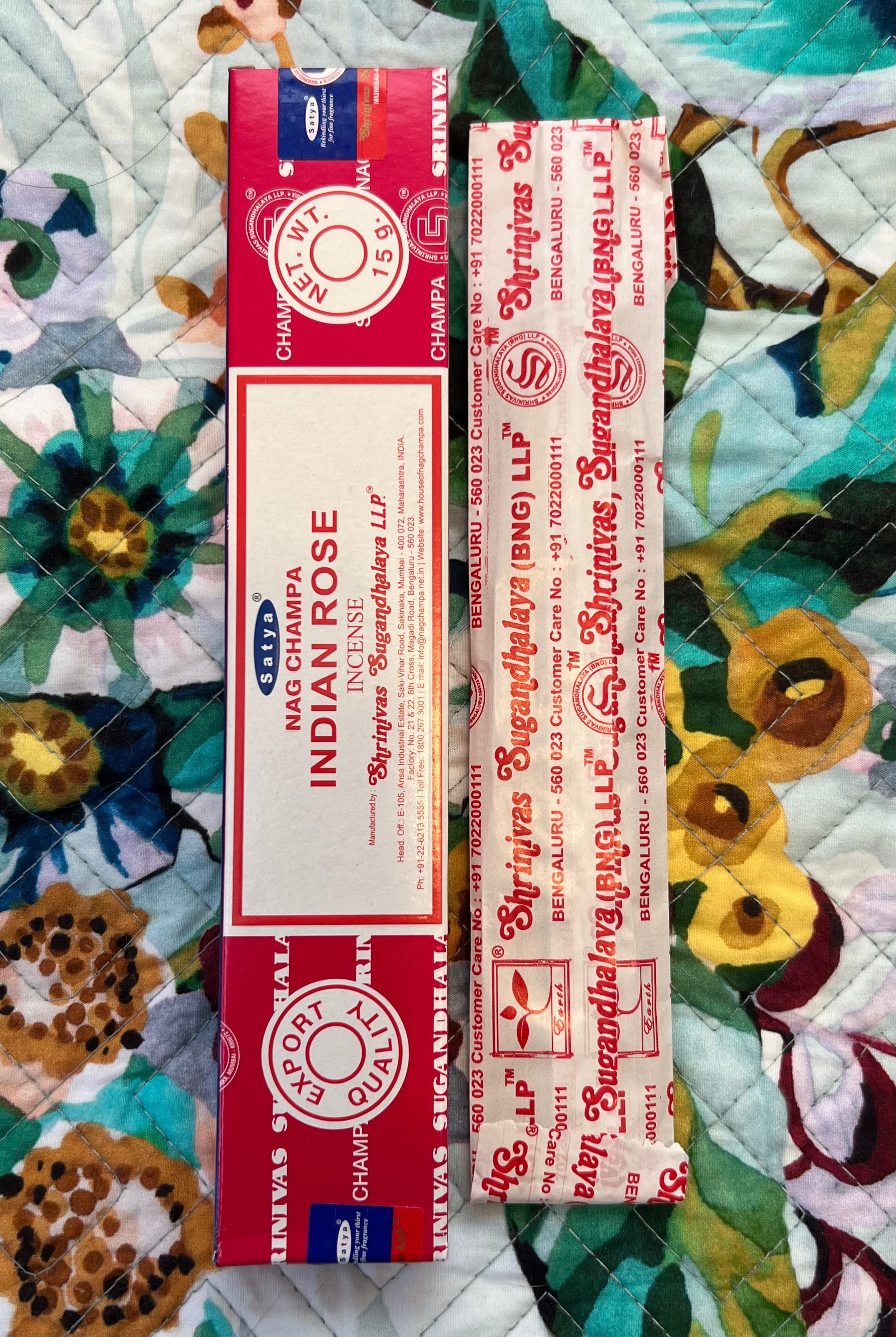 SATYA | INDIAN ROSE INCENSE X 3 | Bohemian Love Runway