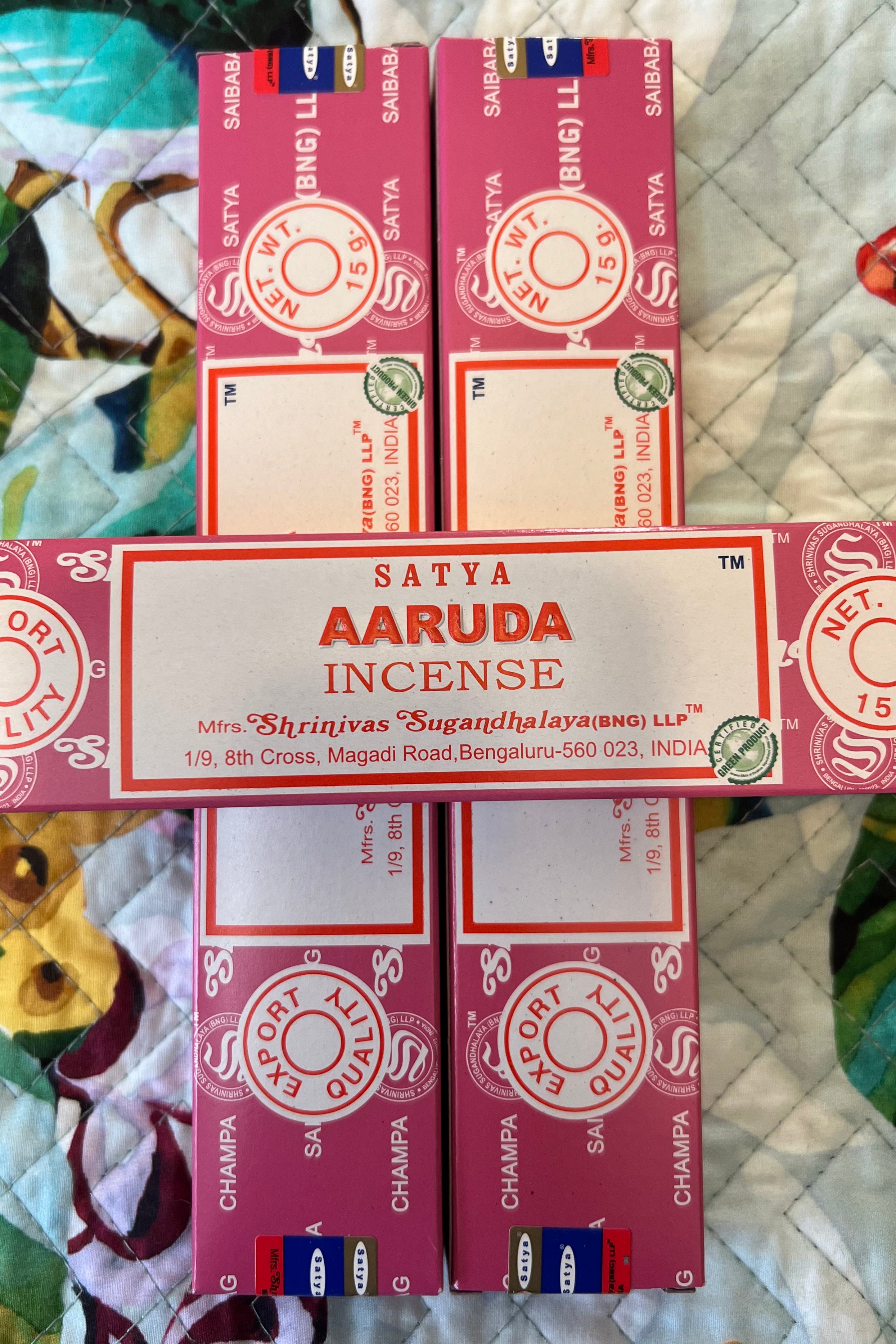 SATYA | AARUDA INCENSE x 3 | Bohemian Love Runway