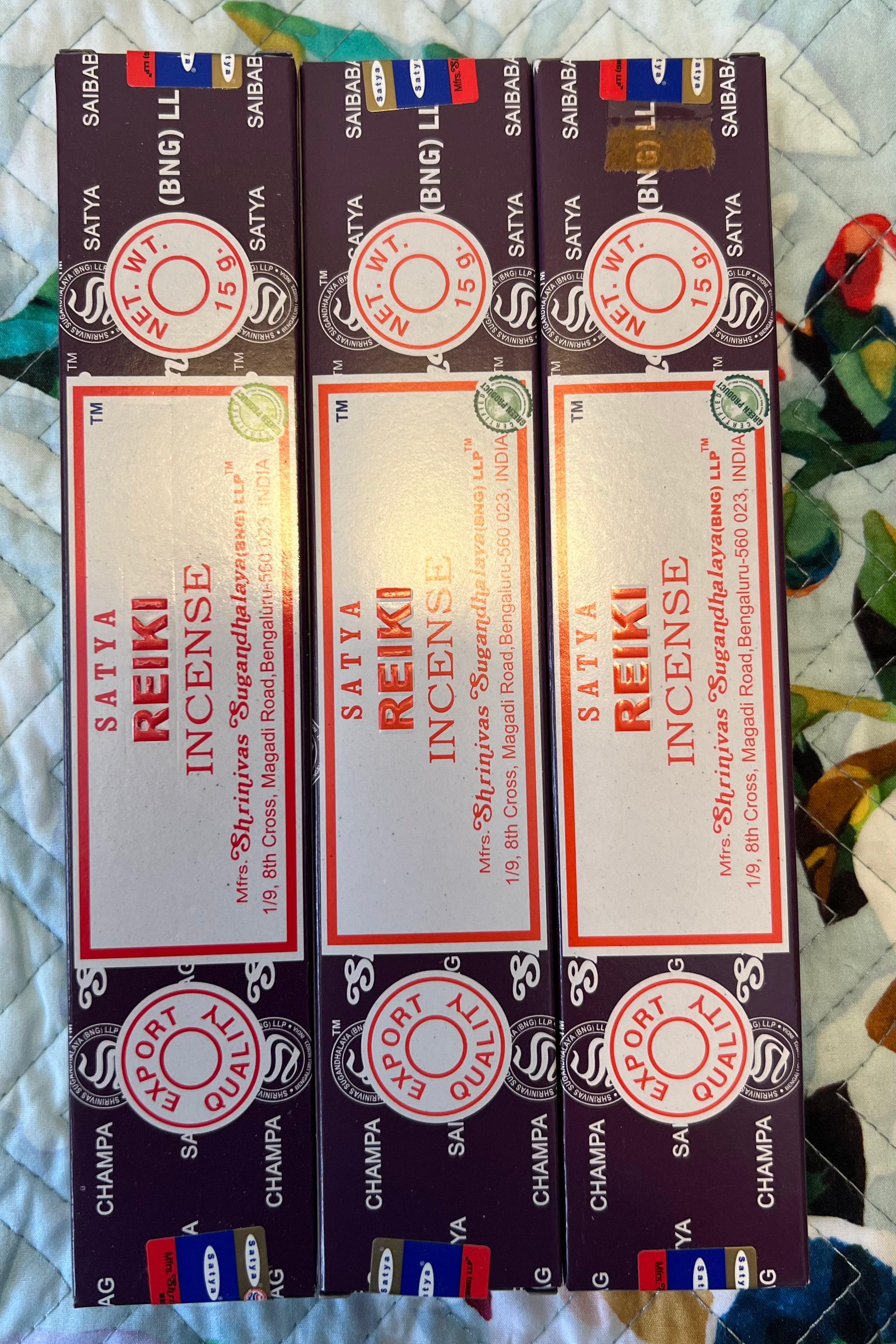 SATYA | REIKI INCENSE x 3 | Bohemian Love Runway