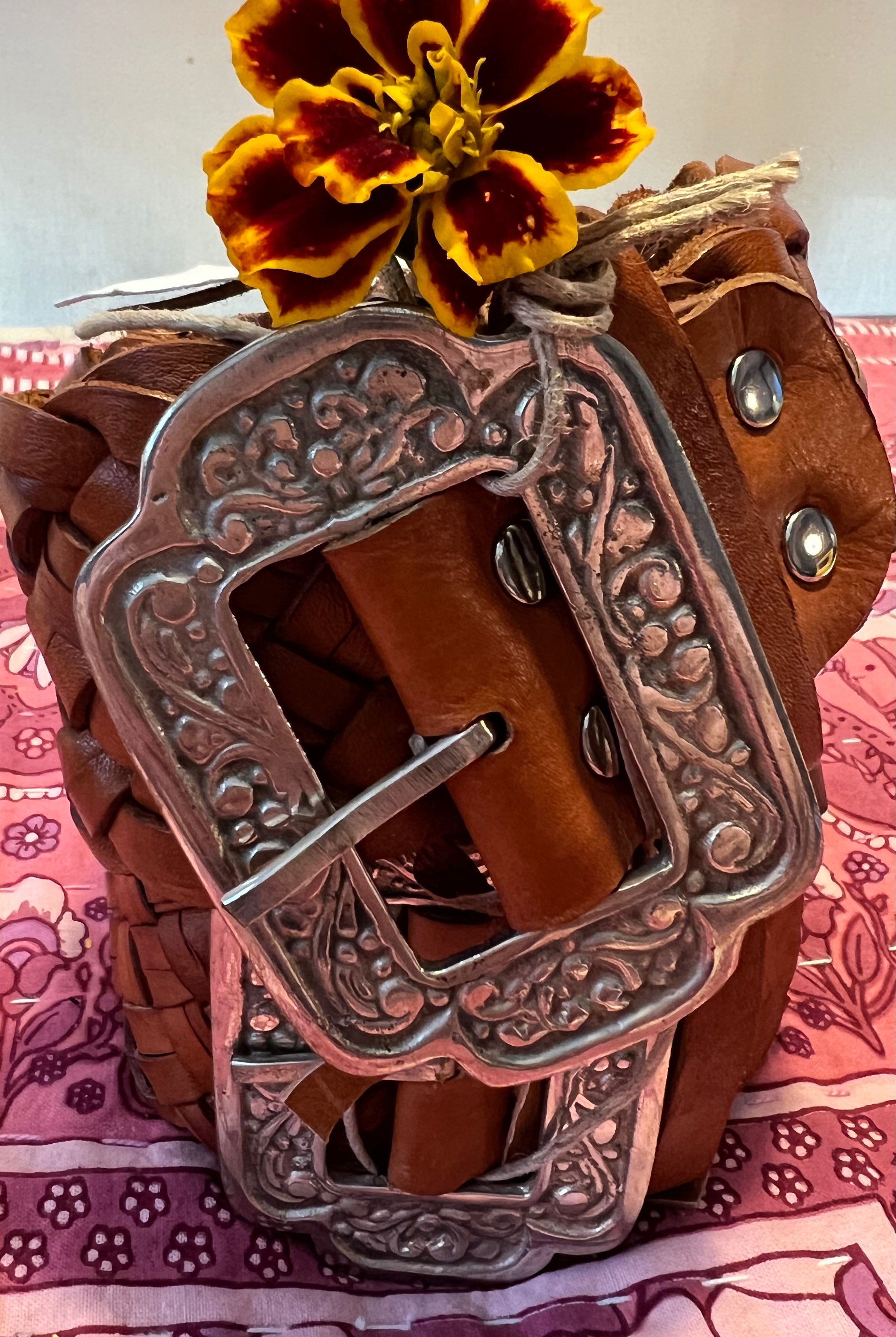 HOUSE OF SKYE | HENDRIX WOVEN LEATHER BELT TAN | Bohemian Love Runway