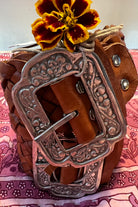 HOUSE OF SKYE | HENDRIX WOVEN LEATHER BELT TAN | Bohemian Love Runway