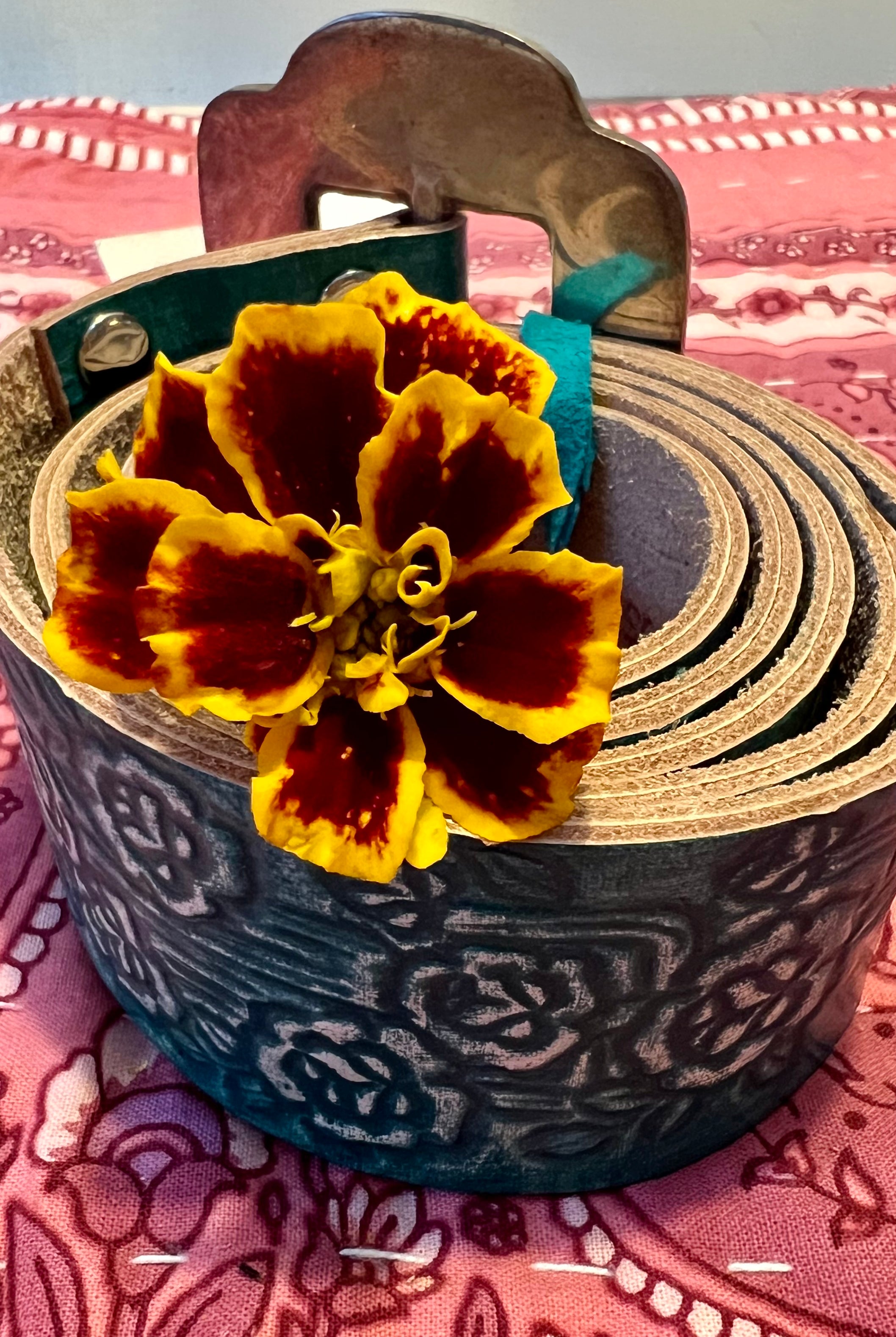 HOUSE OF SKYE | DESERT ROSE LEATHER BELT TURQUOISE | Bohemian Love Runway