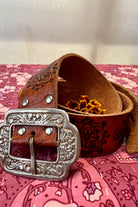 HOUSE OF SKYE | MANDALA LEATHER BELT TAN | Bohemian Love Runway