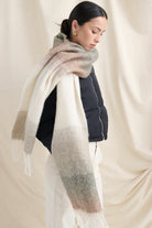 ANGELS WHISPER | YURA GRADIENT FLUFFY SCARF GREY | Bohemian Love Runway