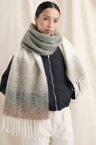 ANGELS WHISPER | YURA GRADIENT FLUFFY SCARF GREY | Bohemian Love Runway