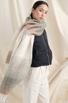 ANGELS WHISPER | YURA GRADIENT FLUFFY SCARF GREY | Bohemian Love Runway