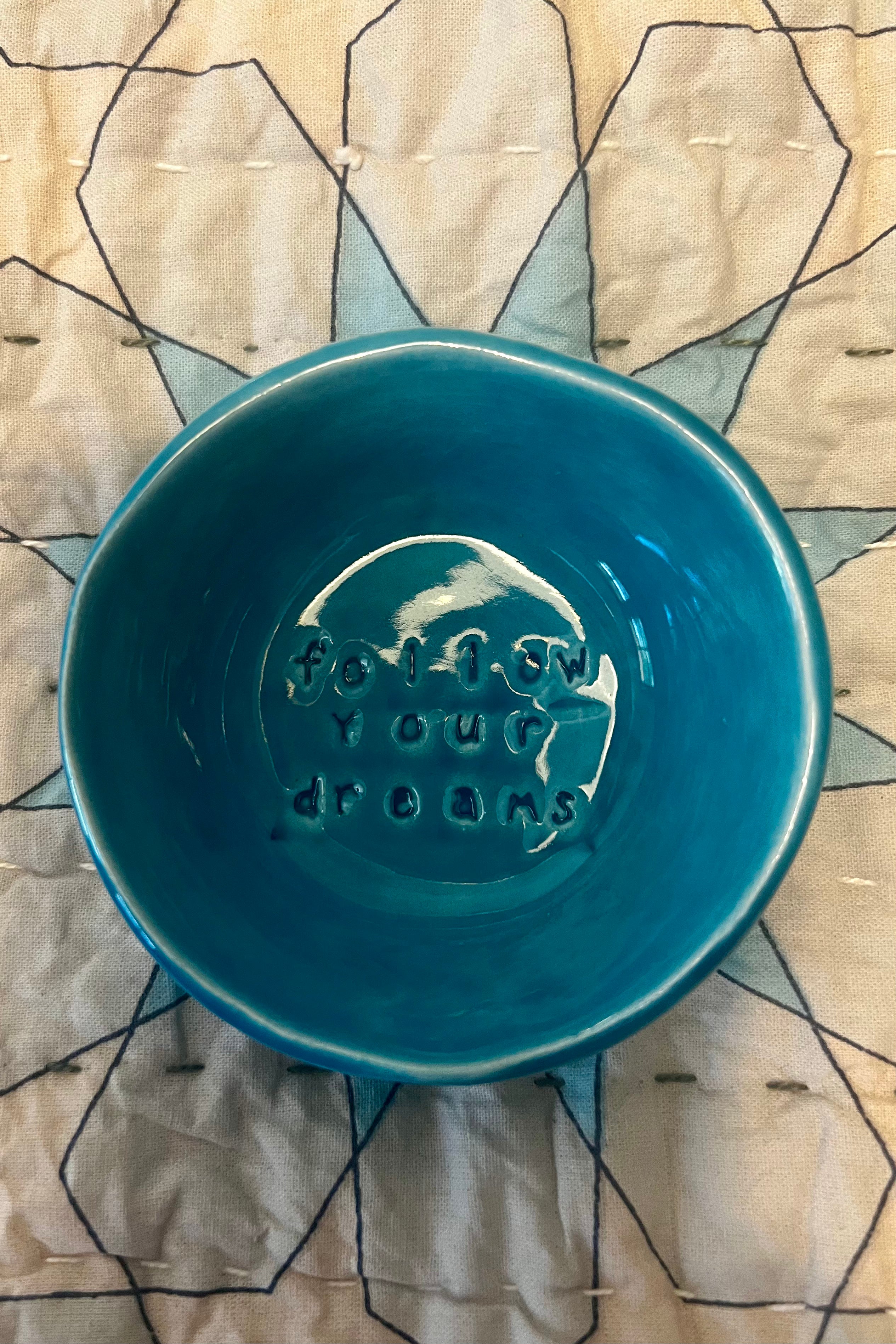 CAROLINE C | LITTLE BOWL FOLLOW YOUR DREAMS TURQUOISE | Bohemian Love Runway