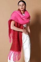 ANGELS WHISPER | COLOUR BLOCK TWO TONE FLUFFY SCARF | Bohemian Love Runway