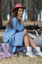 RUBI SKYE | AUTUMN ROSE 70'S DENIM DRESS | Bohemian Love Runway