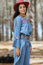 RUBI SKYE | AUTUMN ROSE 70'S DENIM DRESS | Bohemian Love Runway