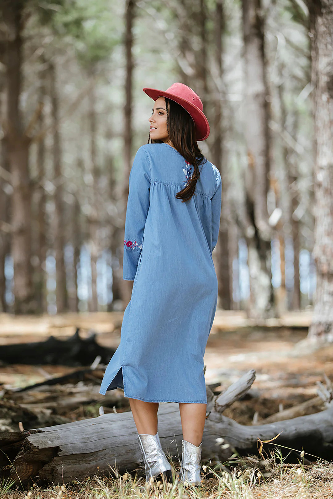 RUBI SKYE | AUTUMN ROSE 70'S DENIM DRESS | Bohemian Love Runway