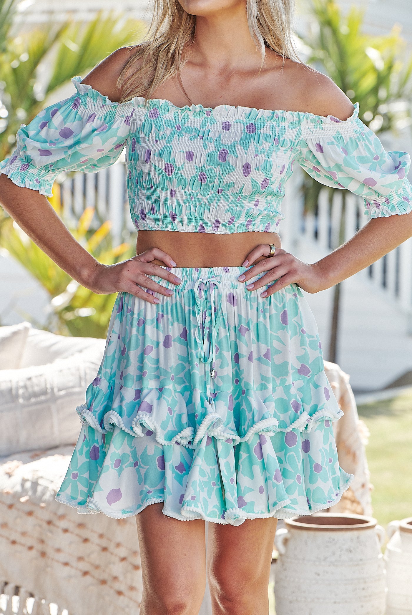 JAASE | ALABAMA SET AMANDINE CROP + MIRI MINI SKIRT | Bohemian Love Runway