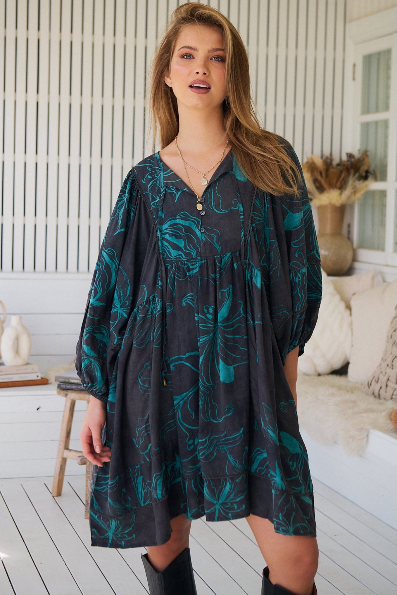JAASE | MIDNIGHT LILLY ADELA MINI DRESS | Bohemian Love Runway