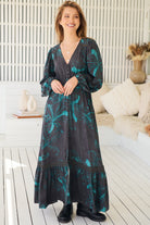 JAASE | MIDNIGHT LILLY LONG SLEEVE CARMEN MAXI DRESS | Bohemian Love Runway