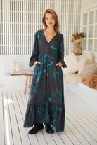JAASE | MIDNIGHT LILLY LONG SLEEVE CARMEN MAXI DRESS | Bohemian Love Runway