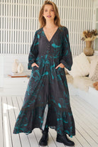 JAASE | MIDNIGHT LILLY LONG SLEEVE CARMEN MAXI DRESS | Bohemian Love Runway
