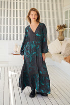 JAASE | MIDNIGHT LILLY LONG SLEEVE CARMEN MAXI DRESS | Bohemian Love Runway