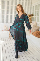 JAASE | MIDNIGHT LILLY LONG SLEEVE CARMEN MAXI DRESS | Bohemian Love Runway