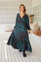 JAASE | MIDNIGHT LILLY LONG SLEEVE CARMEN MAXI DRESS | Bohemian Love Runway