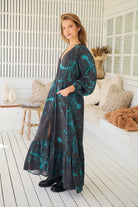 JAASE | MIDNIGHT LILLY LONG SLEEVE CARMEN MAXI DRESS | Bohemian Love Runway