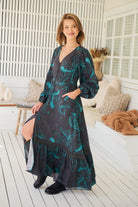 JAASE | MIDNIGHT LILLY LONG SLEEVE CARMEN MAXI DRESS | Bohemian Love Runway