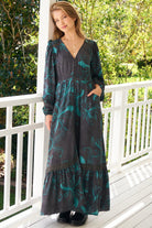 JAASE | MIDNIGHT LILLY LONG SLEEVE CARMEN MAXI DRESS | Bohemian Love Runway