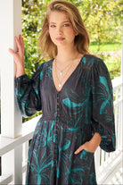 JAASE | MIDNIGHT LILLY LONG SLEEVE CARMEN MAXI DRESS | Bohemian Love Runway