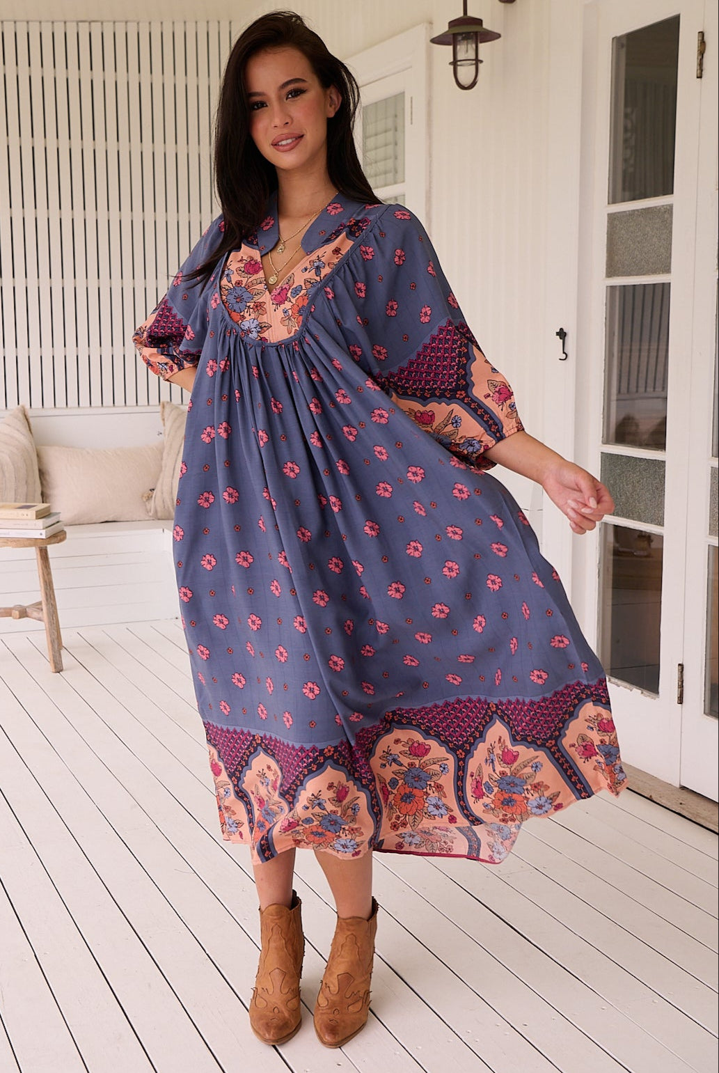 JAASE | LANEY BOHEME MIDI DRESS | Bohemian Love Runway