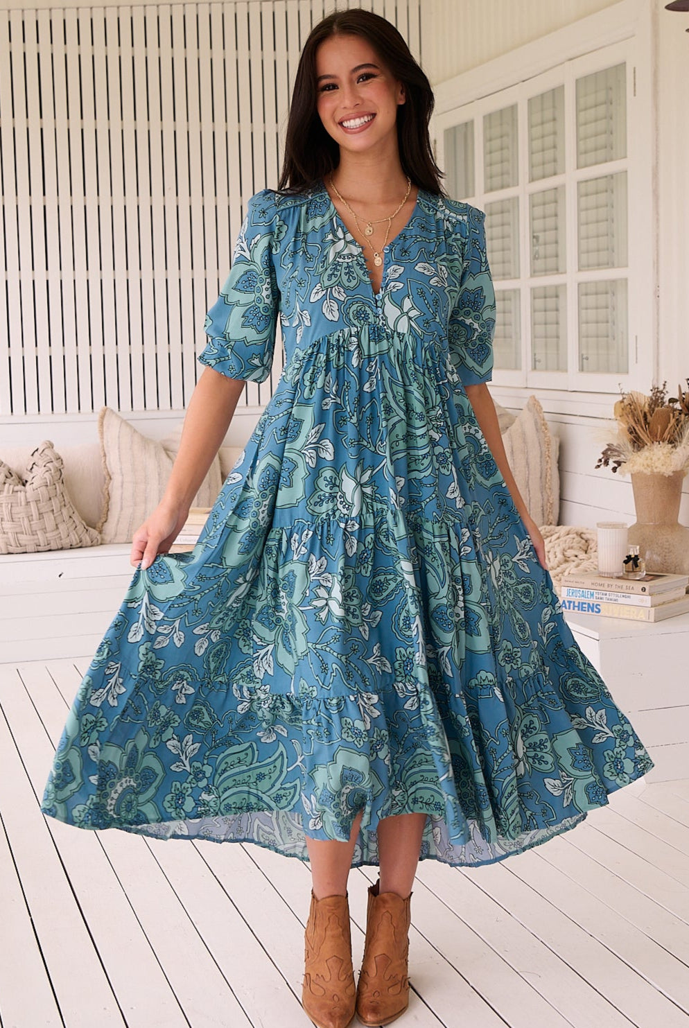 JAASE | SERENADE EVE MIDI DRESS | Bohemian Love Runway