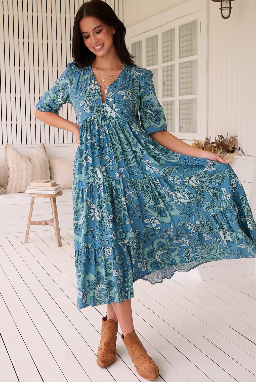 JAASE | SERENADE EVE MIDI DRESS | Bohemian Love Runway