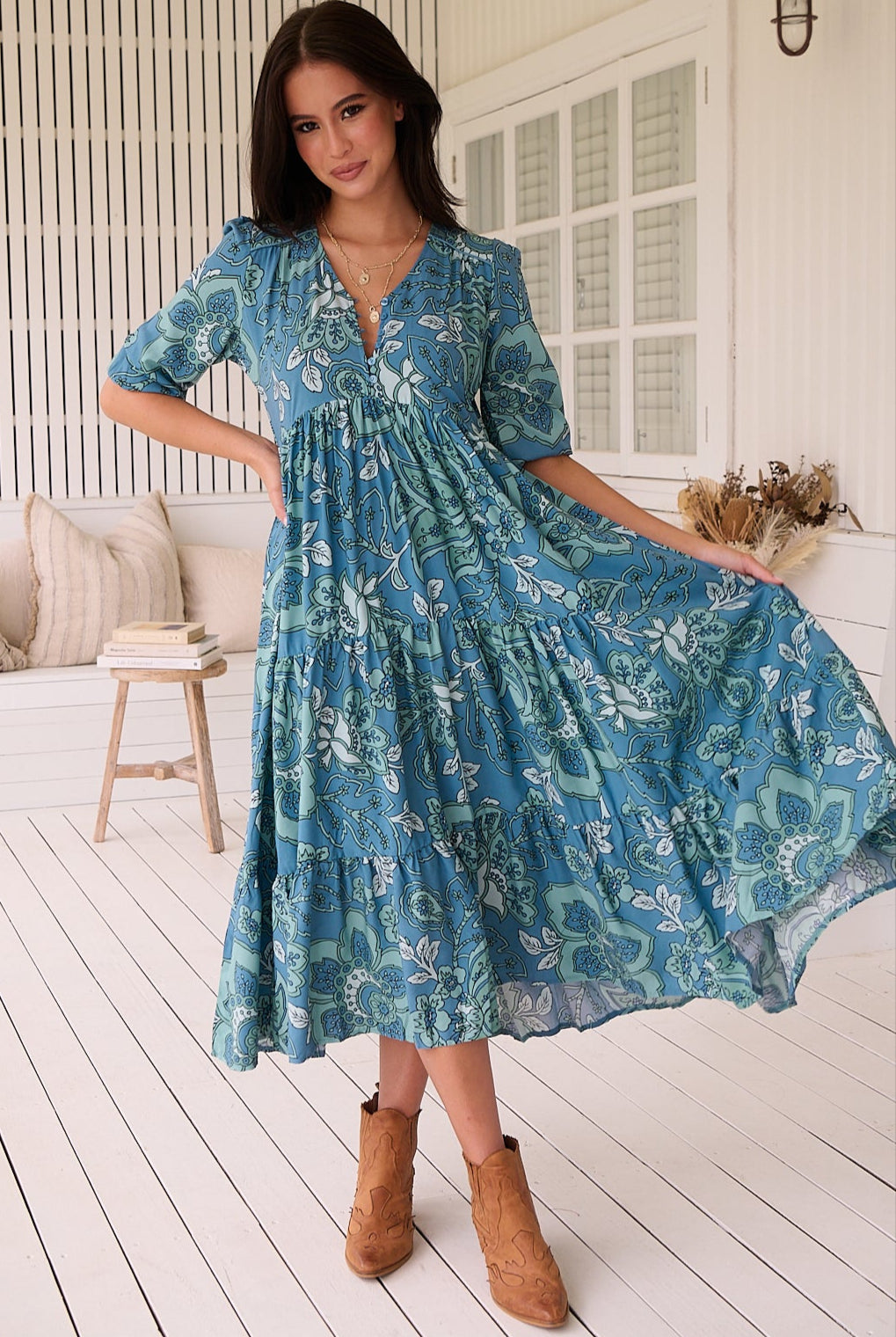 JAASE | SERENADE EVE MIDI DRESS | Bohemian Love Runway