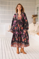JAASE | MONARCH BLOOM BOHEME MIDI DRESS | Bohemian Love Runway