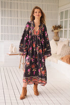 JAASE | MONARCH BLOOM BOHEME MIDI DRESS | Bohemian Love Runway