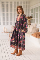 JAASE | MONARCH BLOOM BOHEME MIDI DRESS | Bohemian Love Runway